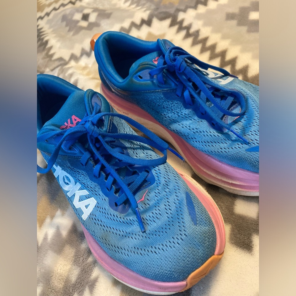 HOKA Bondi 8 used Womens running shoe size 9.5